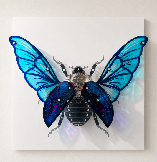 Blue Scarab Beetle