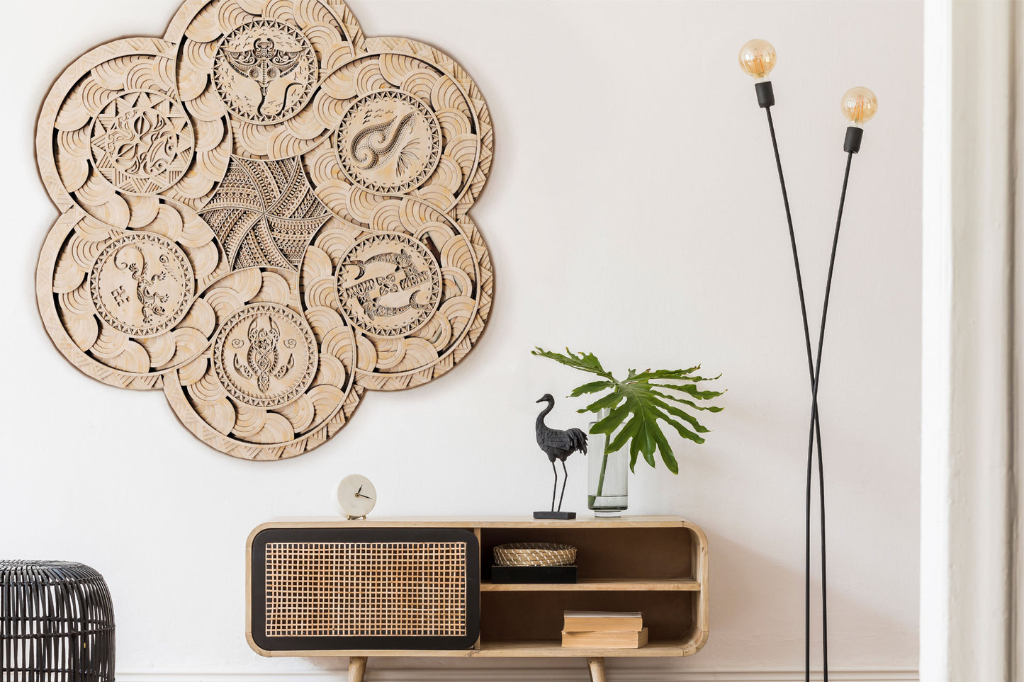 Pasifika Mandala wall art front view celebrating Pacific Island heritage