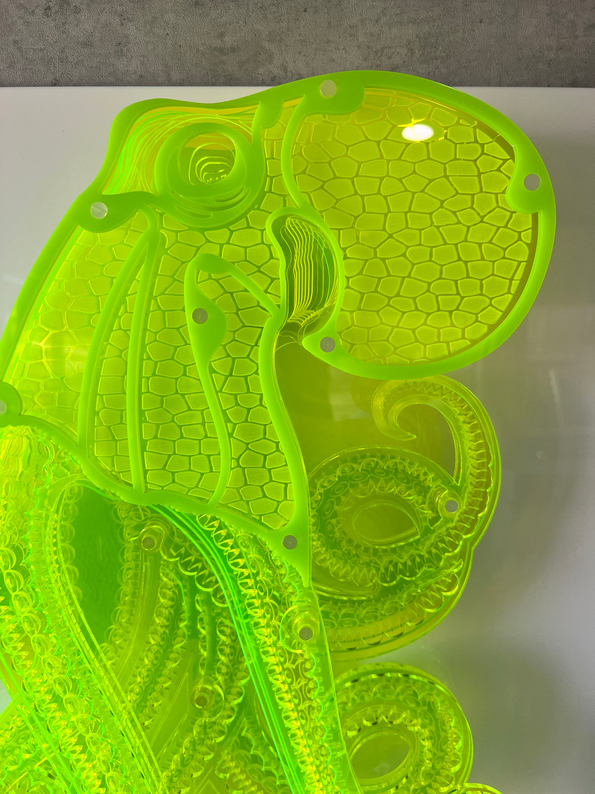 Neon Octopus close-up showing intricate tentacle detail