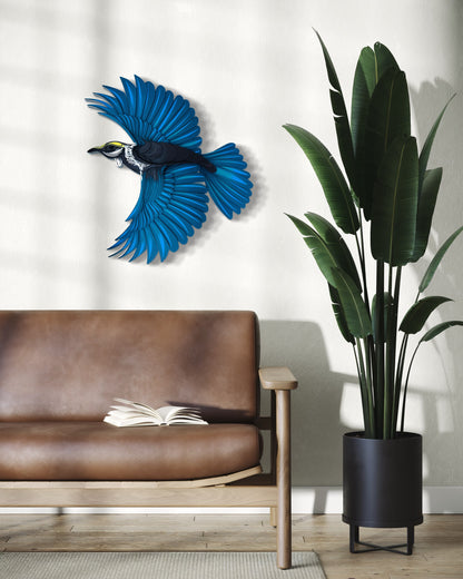 Tui wall art side angle view displaying layered bamboo construction